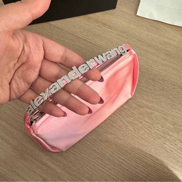 Alexander Wang Marquess Satin Prism Pink Crystal Micro Bag - Picture 8 of 16